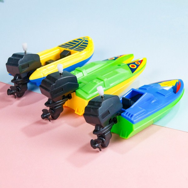 1 stk Speed Båt Skip Vind Leke Flyt I Vann Barn Leker Klassisk Clockwork Leker