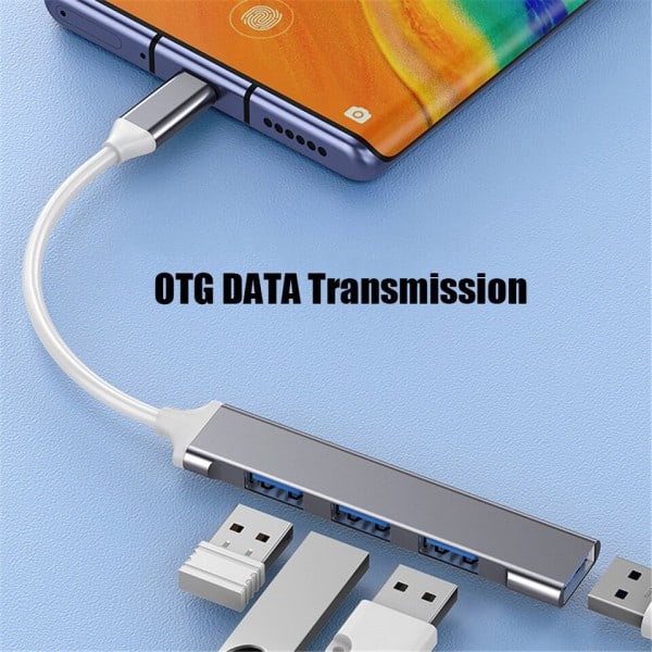 USB C HUB 3.0 Tyyppi C 4 Portti Useita USB jakaja sovitin OTG HUAWEI Xiaomi Macbookille