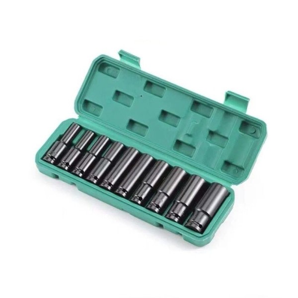 10 stykker Udvidet Socket Hoved Elektrisk Socket Set Teleskopisk Socket Hoved Automotive Vedligeholdelse Værktøj