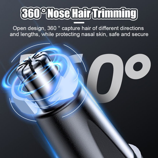 Elektrisk nese hårklipper oppladbar multi kinetisk barbering to-i-ett unisex barbering nese trimmer
