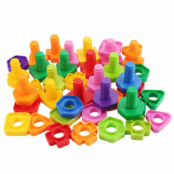 20 bitar Set Skruv Byggklossar Kreativt Mosaik Pussel Leksaker För Barn