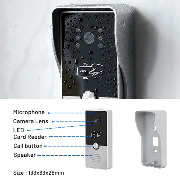 ,Outomhus Dörr Telefon Street Call Panel RFID Dörrklocka