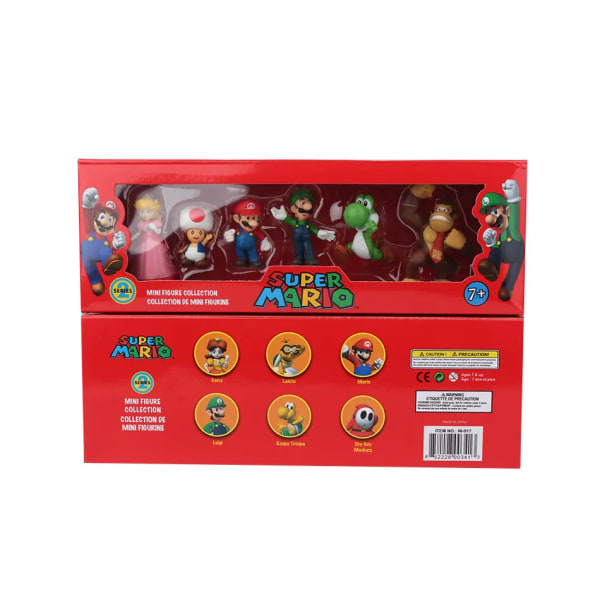 Super Mario Bros PVC toiminta figuuri lelut nuket malli setti