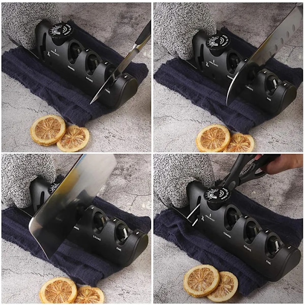 Kniv sliper vinkel justerbar 4 trinn saks sliping stein