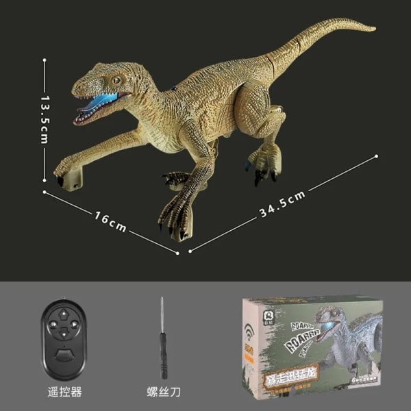 Sähkö kävely kaukosäädin ohjattu spray dinosaurus robotti RC lelut