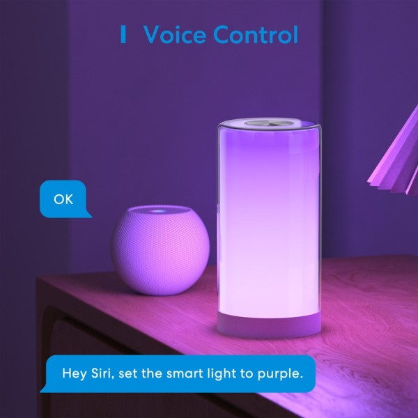 Älykäs pöytä lamppu RGB LED Wi-Fi yö lamppu 6W kosketus anturi himmennettävä vuode valo tuki Alexa Google Assistant