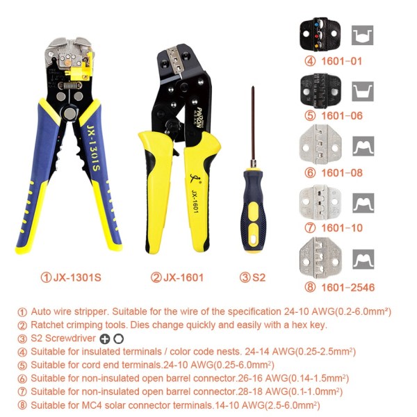 Wire Crimpers Multifunktionel Engineering Ratcheting Terminal Crimping Tang