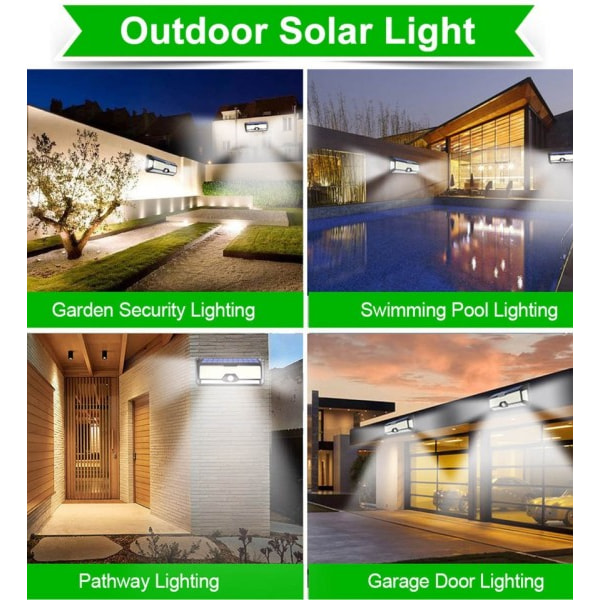 268 LED heijastin aurinkoenergia sähkö patio valot puutarhaan sisustus liike tunnistin kohdevalot