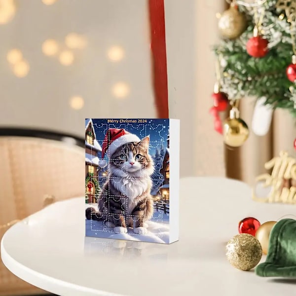 Søt jul advent kalender katt nedtelling kalender