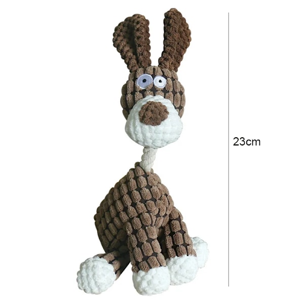 Moro Kjæledyr Leke Esel Shape Cordfløyel Tygge Leke For Hunder Valp Squeaker Squeaky Plysj Bein Moar Hund Leke
