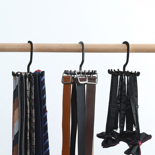 20 Claw 360 Degree Svart Slips Rack Plast Multifunktionell Roterande Rack Scarf Bälte Smycken Samling Rack