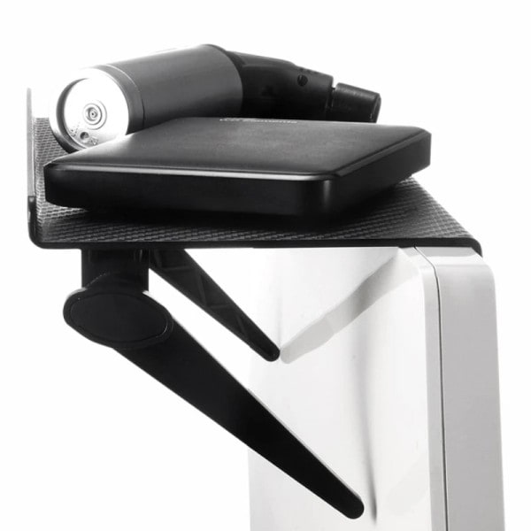 2 In 1 TV Skjerm Topp hylle Rekk Justerbar Datamaskin Monitor Skrivebord Stativ TV Rack Lagring Rack