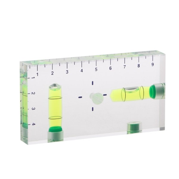 Transparent Två riktningar Magnetisk Level Bubble Mini Level