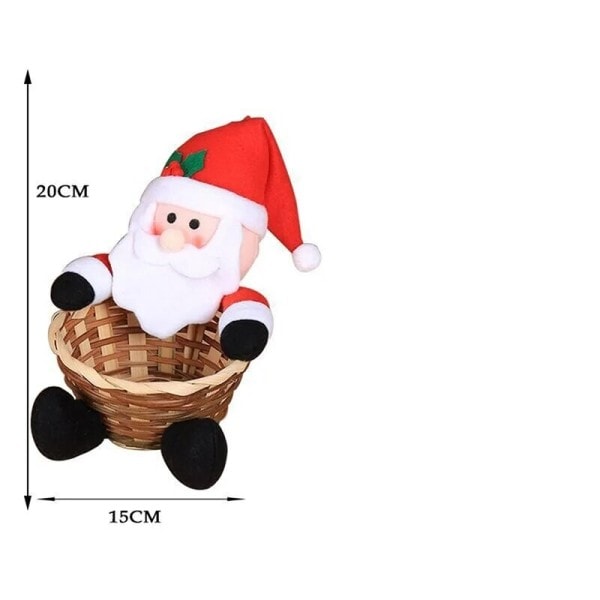 Glædelig jul Slik Opbevaring Kurv Julemand Opbevaring Kurv Jul Slik Opbevaring Kurv Dekoration