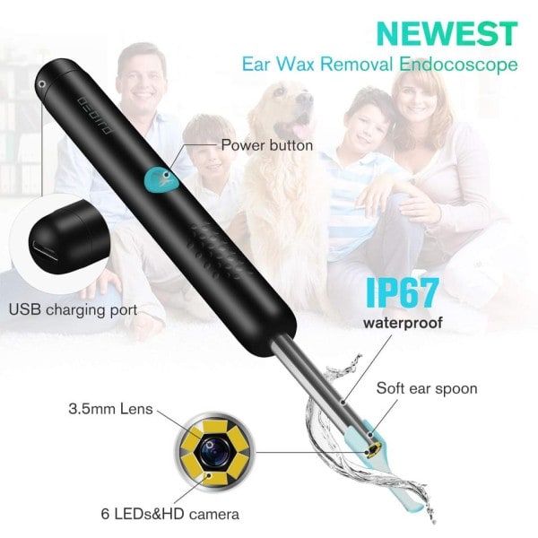 Smart Visuel Ear Sticks Endoskop Høj præcision Ørestik Mini kamera Høj præcision otoskop