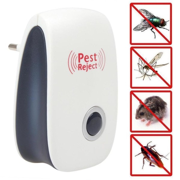 Elektronisk Pest Reject Ultraljud Mus Kackerlacka Repeller Enhet Insekt Råttor Spindel Myggdödare