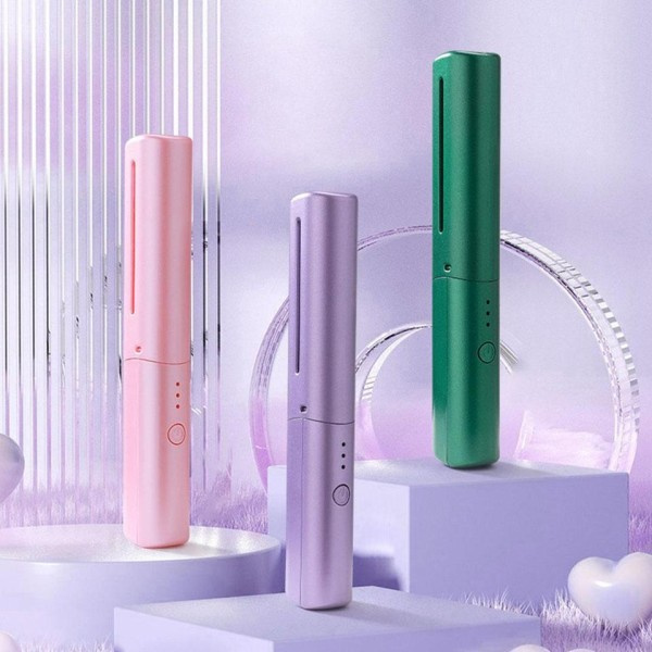 Wireless Professional Hår Rightener Curler Comb Rask Opvarming Negative Ion Rightening Curling Brush