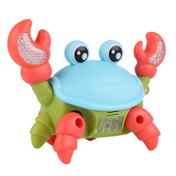 Light Up Elektrisk Escape Krabba Leksak Lär Klättra Gå Krabba Laddningsbar Elektrisk Djur Crawling Musikal leksaker