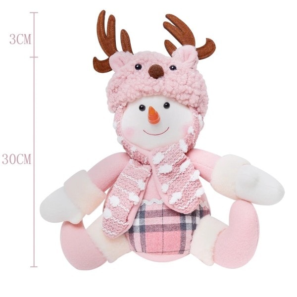 Jul Pink Snemand Julemand Plysj Sid Dukker Legetøj kugler Jule pynt pynt