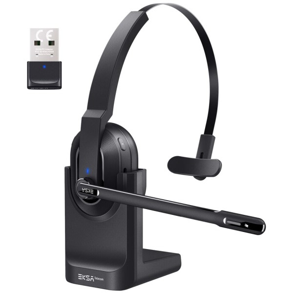 H5 Bluetooth 5.0 kuulokkeet, PC langattomat kuulokkeet, 2 mikrofonit ENC nappikuulokkeet, latauksella jalusta USB sovitin