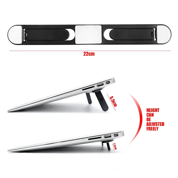 Laptop Riser Ställ för Macbook Pro 13 15 Air Lenovo Samsung Notebook Kylning Pad Osynlig Bärbar dator Fäste Stativ