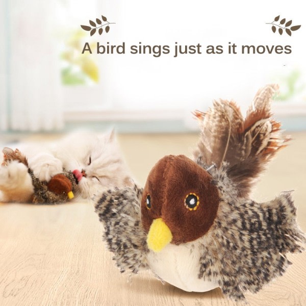 Melodi Chaser Serie Cat Toy Native Feather Simulation Design Simuler de ekte lydene av dyr leketøy for katt