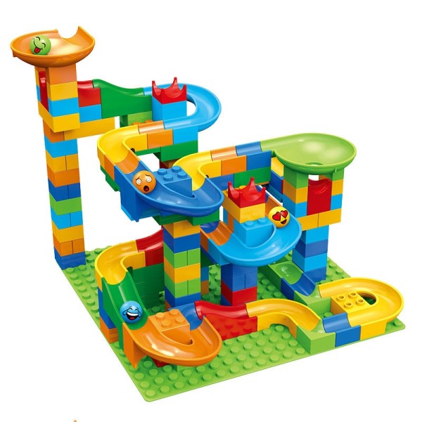 84 STK Små Størrelse Marmor Race Run Blocks Maze Ball Track Building Blocks