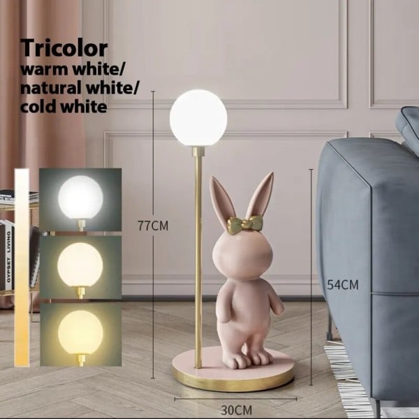 Nordic Modern Rabbit pöytä LED lattia lamppu asumiseen lapsille Lapset‘s huone