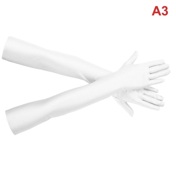 Kvinnor Tjejer Hög Elastisk Spandex Armbåge Sol Skydd Handskar Fest Nattklubb Bröllop Föreställning