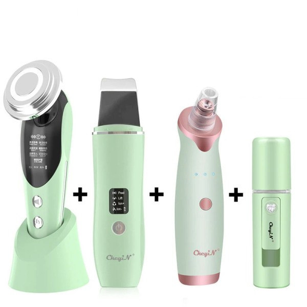 Lys terapi Skønhed Maskin Ansigtsbehandling Massager Ultralyd Skin Scrubber