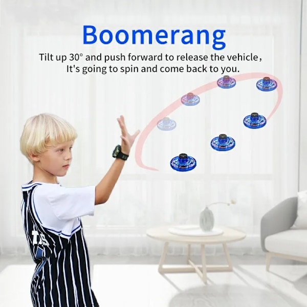 Lentävä Spinner Valoisa UFO Drone Käsin Käsi Fly Ball Fly Fidget Lelut Lapset Lapset Aikuinen Joulu Syntymäpäivä lahja