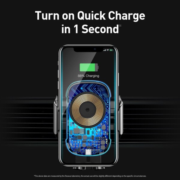 Bil telefon holder 15W QI trådløs lader for iPhone 14 13 12 11 Xiaomi bil montering infrarød rask trådløs lading