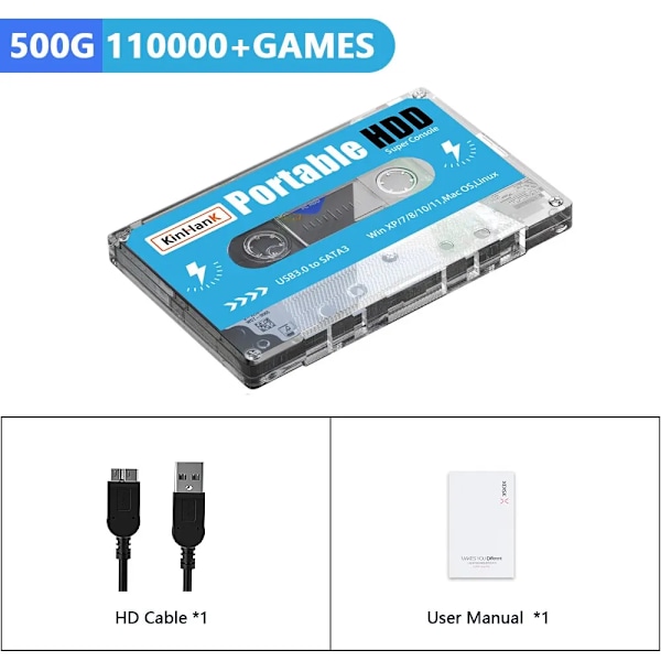 Super konsol 500G Gaming HDD 100000 video spil