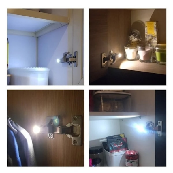 Universal LED Inner Hengsel Lampe Skap Induksjon Lys Garderobe Skap Sensor Lys Kjøkken Skap Natt Lampe