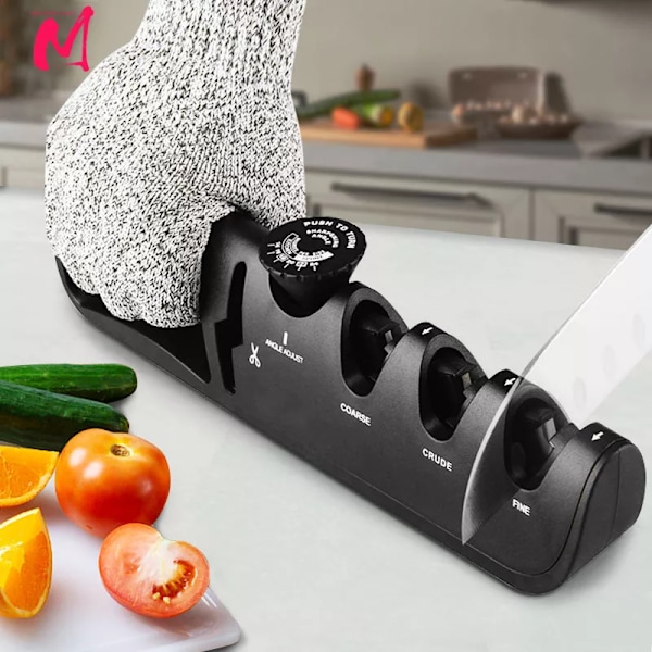 Kniv sliper vinkel justerbar 4 trinn saks sliping stein