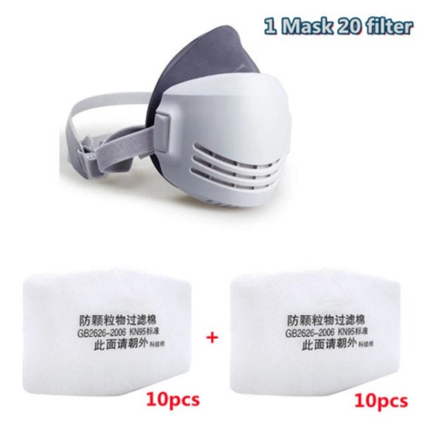 Damm mask respirator halv ansikte dammsäker mask