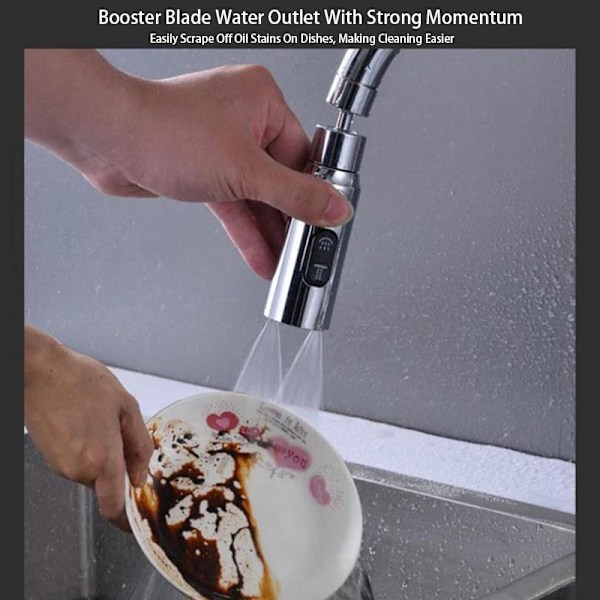 Ny Kran Förlängare 360° Universal Rotation Förlängning Stänksäker Aerator 3 Modes Kök Sho Tillbehör Med Universal Adapter