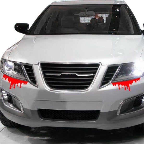 Auto Punainen Veri Drips Tarrat Auto Halloween teema tyyli koriste lasi auto ajovalo tarra