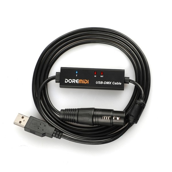 USB Til DMX/RDM kabel Med indikator Magnetisk ring Shield USB2.0 Full Speed adapter