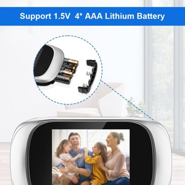 2,8 tum LCD Digital Titthål Dörrklocka 90 Degree Dörr Ögon Dörr Viewer Kamera Natt Vision Foto Dörr Ring Monitor