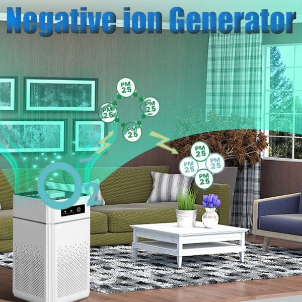 Luft Renare Negativ jon Generator Skadlig Rök Damm Ta bort HEPA  Aktiverat Kol Nano Sterilisering Filter