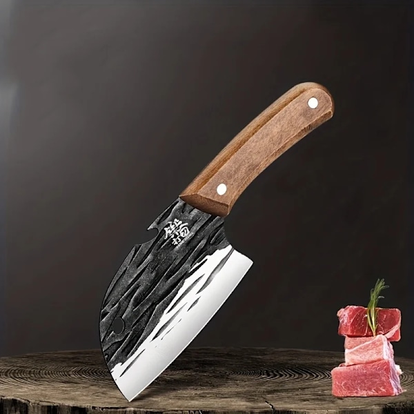 2 delar Premium Smidt Kök Kniv Set - Perfekt för kockar, Fisk, Kött, Frukt & Grönsaksskärning
