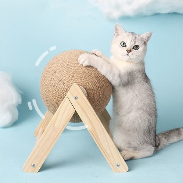 Katt skraper ball leke kattunge sisal tau ball brett sliping poter leker