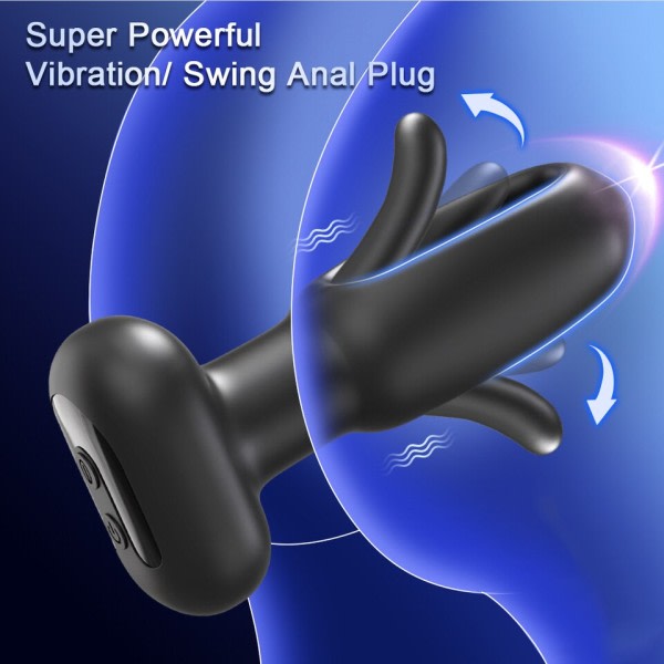 Anal Rumpa Plug Prostata Massager för Män Kvinnor Anal Vibrator Prostata Stimulator