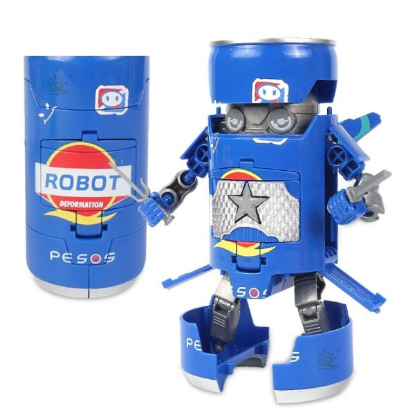 Transformation Sodavand Dåse Robot Deformation Action Figurer Klassisk Deformeret Legetøj