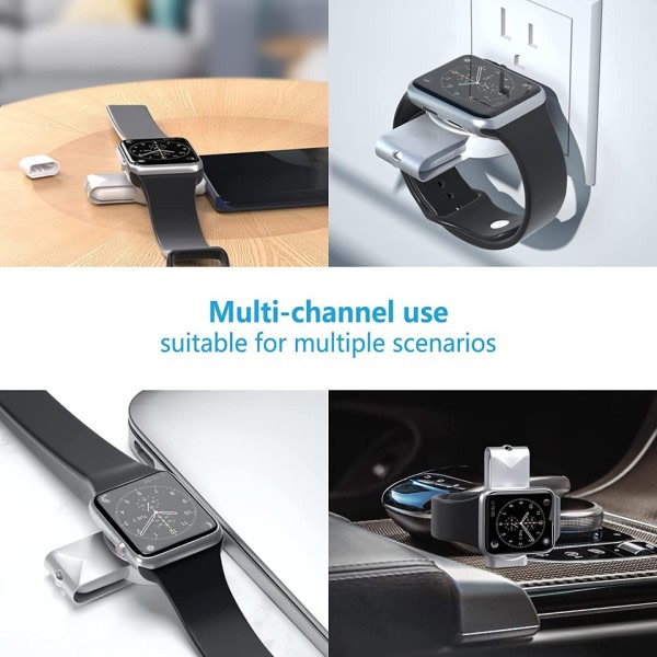 2 i 1 Magnetisk Trådløs lader for Apple Watch 8 7 6 5 4 3 2 SE Ultra Rask Lade Stativ For iWatch Apple Watch  Lader