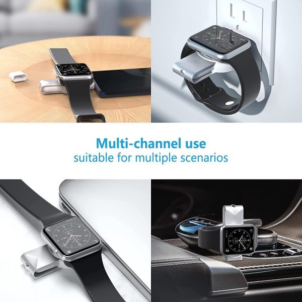 2 i 1 Magnetisk Trådløs Oplader til Apple Watch 8 7 6 5 4 3 2 SE Ultra Hurtig Opladning Stativ For iWatch Apple Watch  Oplader