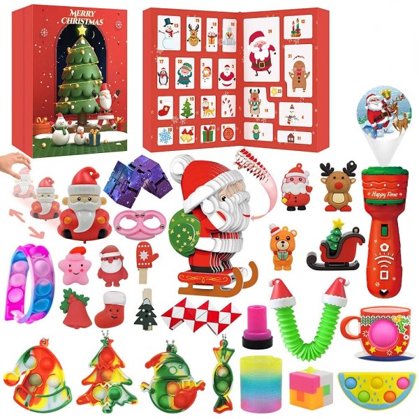 Mystery Fidget Toys Pack Set Pack Anti Stress Halloween Advent Kalenteri Antistress Figet lelu