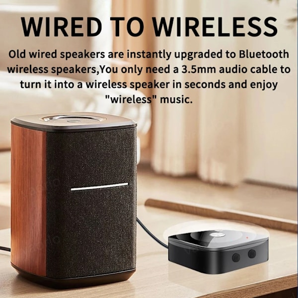 NFC Bluetooth 5.3 Audio Receiver 3.5mm AUX R/L RCA Stereo Lossless