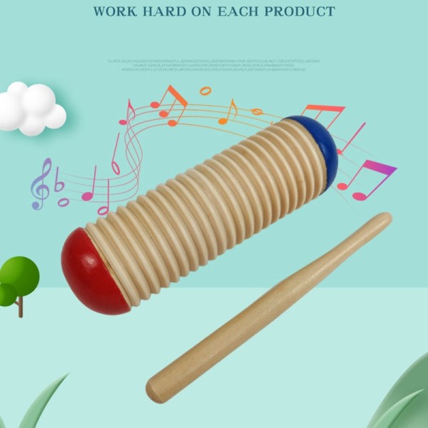 Musikal Instrument Rhythm Toy Trä Guiro Music Toy